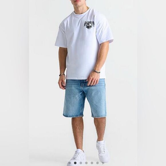 NWT Supply & Demand Men’s White Short Sleeve Tee Shirt Skull & Snakes - Size M - Picture 2 of 10